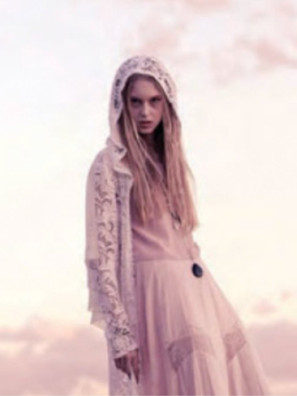 NWT Miss UnKon Fairy Lace Pink Barbie Ethereal Coquette Romantic Maxi Dress S